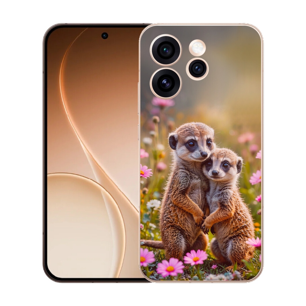 Gelový kryt mmCase na Oppo Reno 15 Pro 5G - surikatí duo