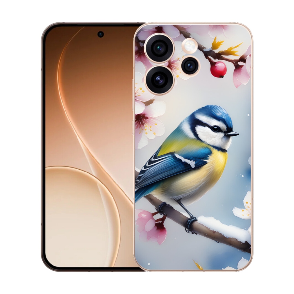 Gelový kryt mmCase na Oppo Reno 15 Pro 5G - sýkorka