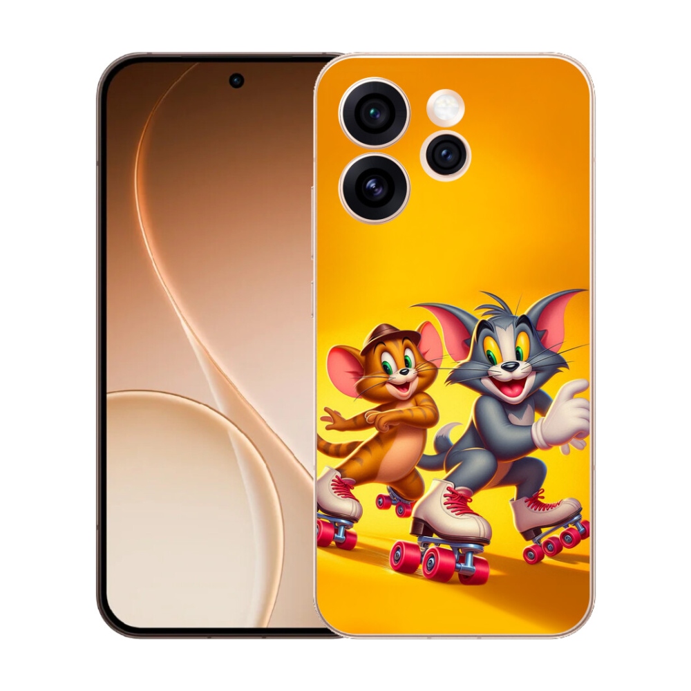Gelový kryt mmCase na Oppo Reno 15 Pro 5G - tom a jerry