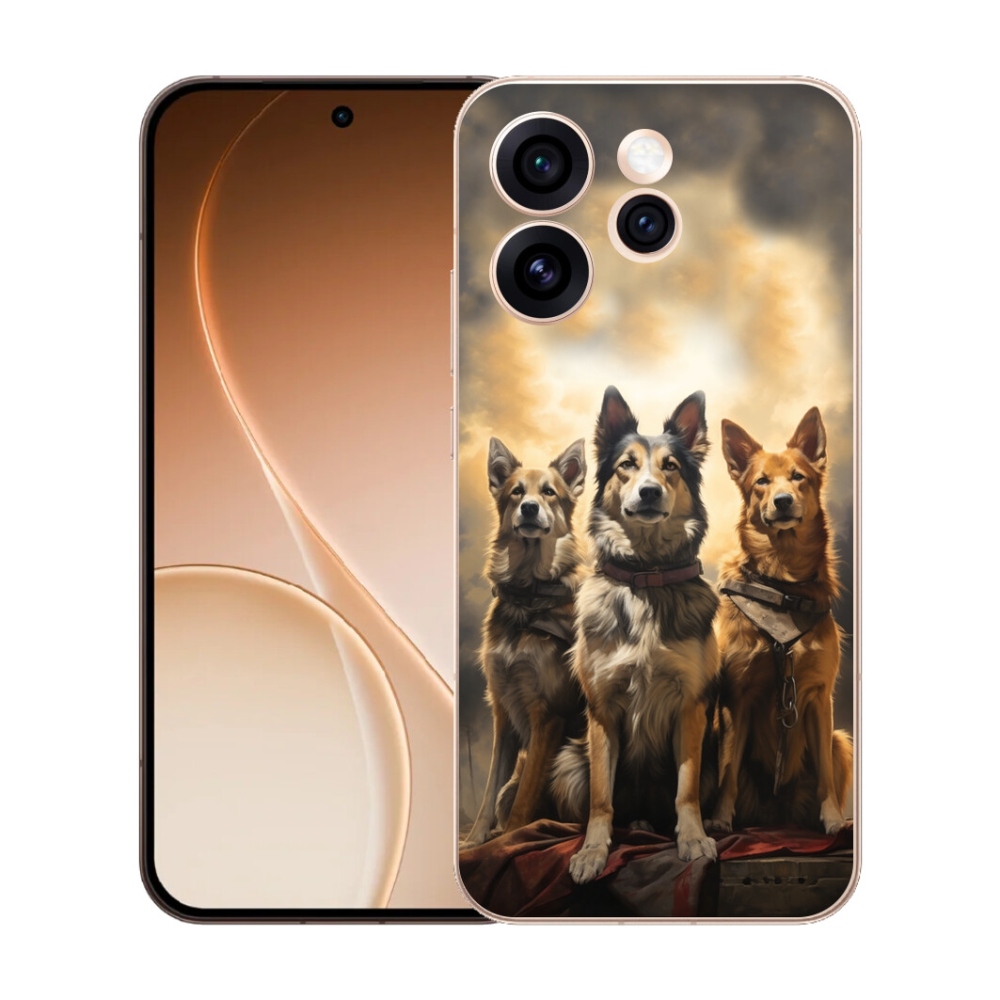 Gelový kryt mmCase na Oppo Reno 15 Pro 5G - tři psi