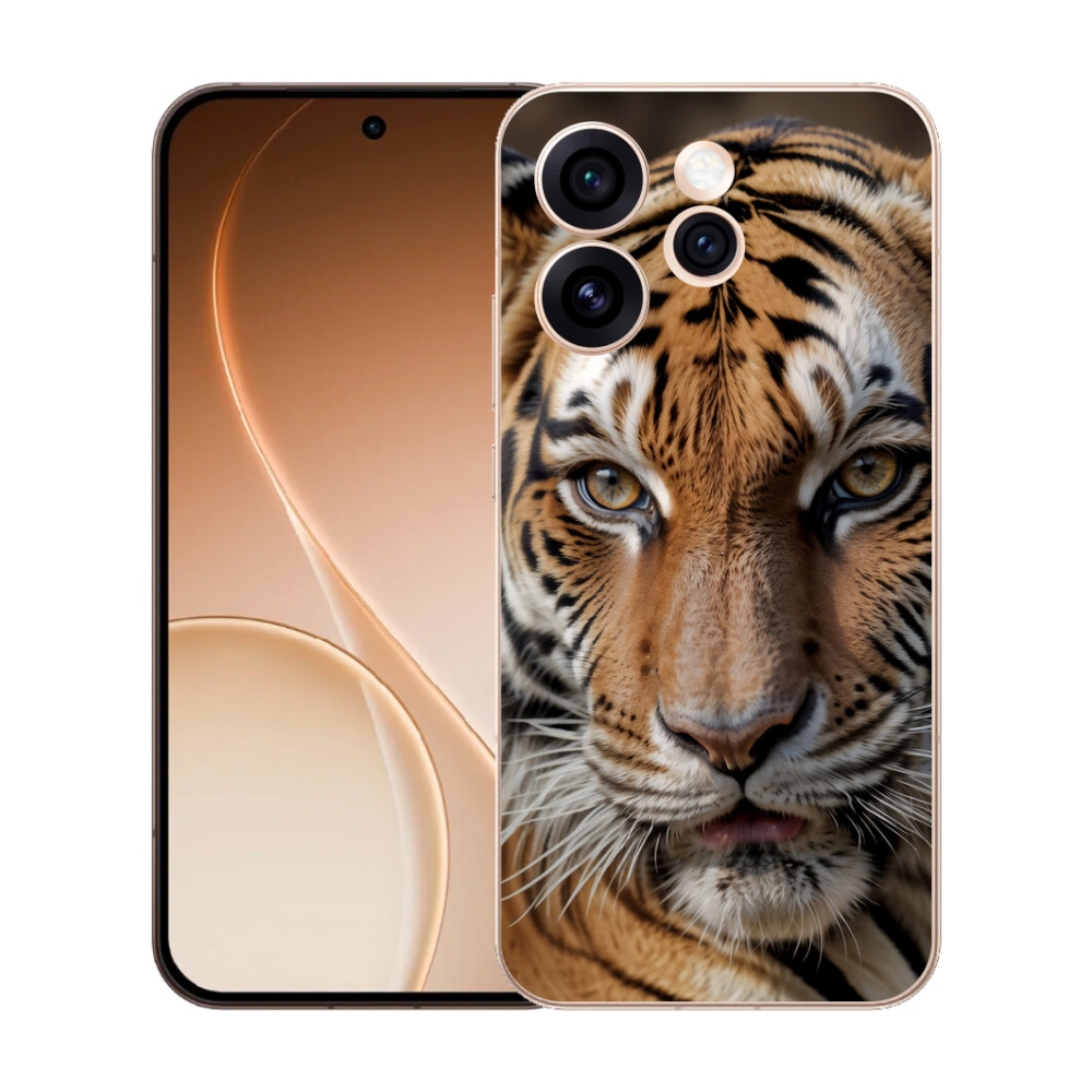 Gelový kryt mmCase na Oppo Reno 15 Pro 5G - tygří pohled