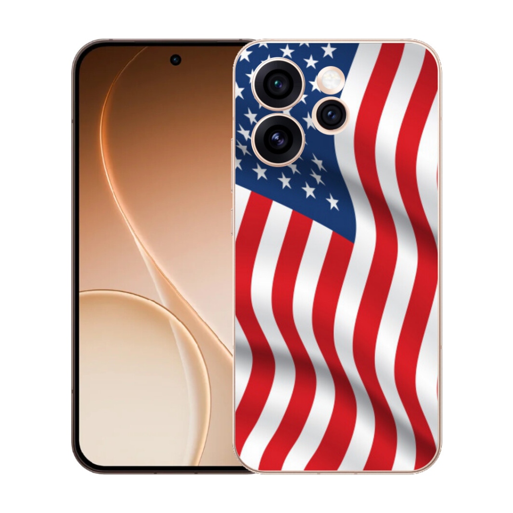 Gelový kryt mmCase na Oppo Reno 15 Pro 5G - USA vlajka