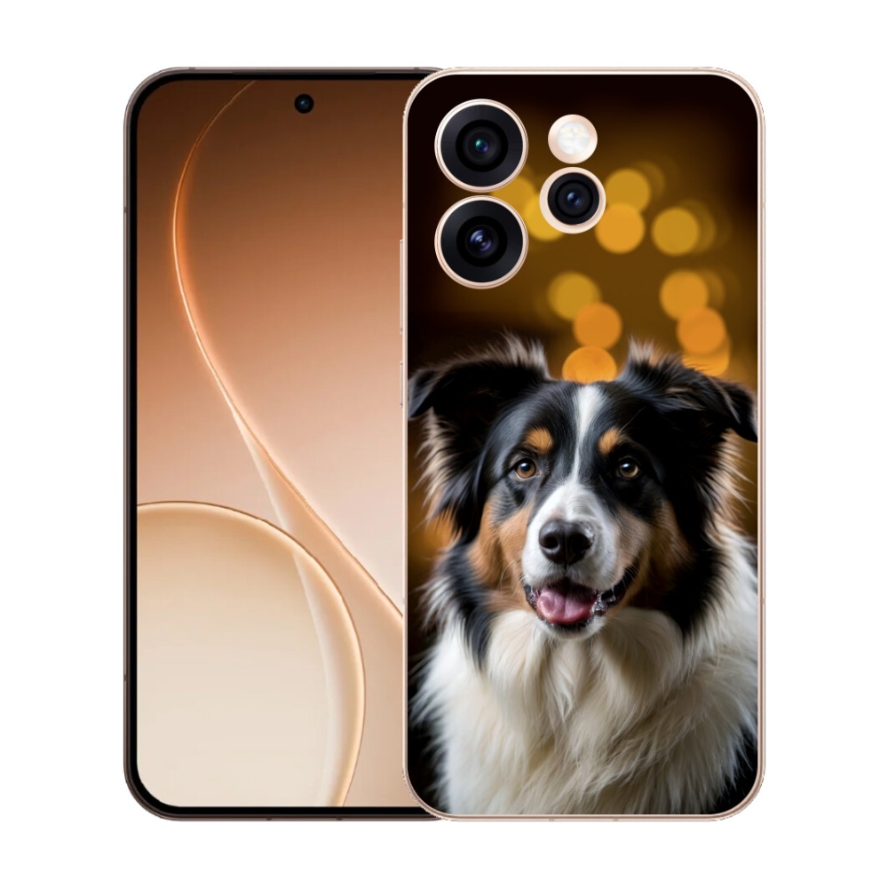 Gelový kryt mmCase na Oppo Reno 15 Pro 5G - usměvavý australský ovčák