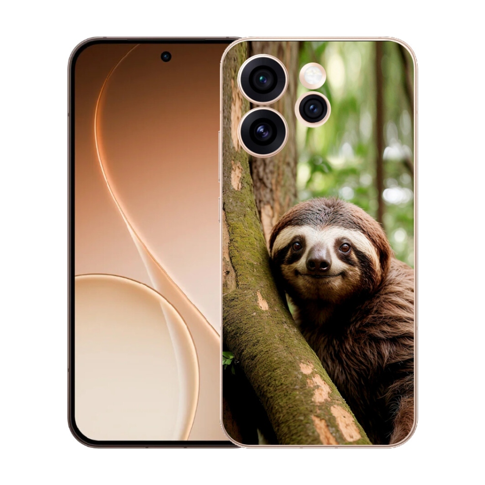 Gelový kryt mmCase na Oppo Reno 15 Pro 5G - usměvavý lenochod