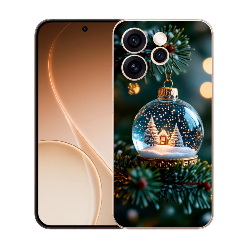 Gelový kryt mmCase na Oppo Reno 15 Pro 5G - vánoční koule 2