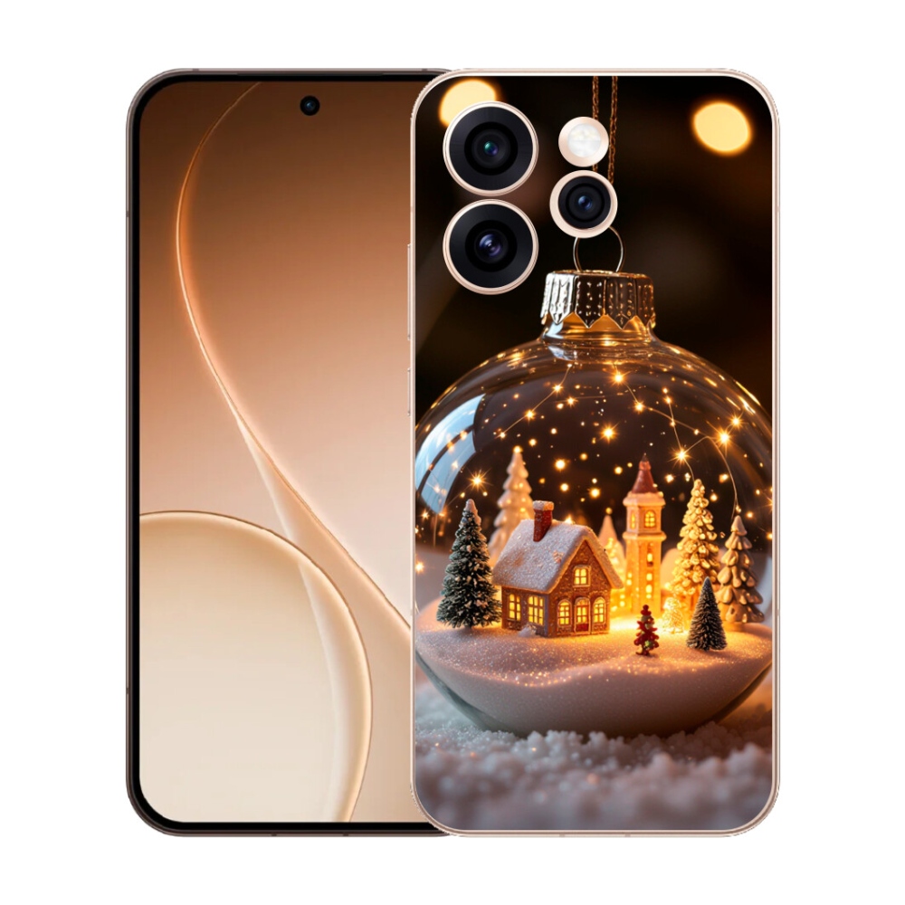 Gelový kryt mmCase na Oppo Reno 15 Pro 5G - vánoční koule 3