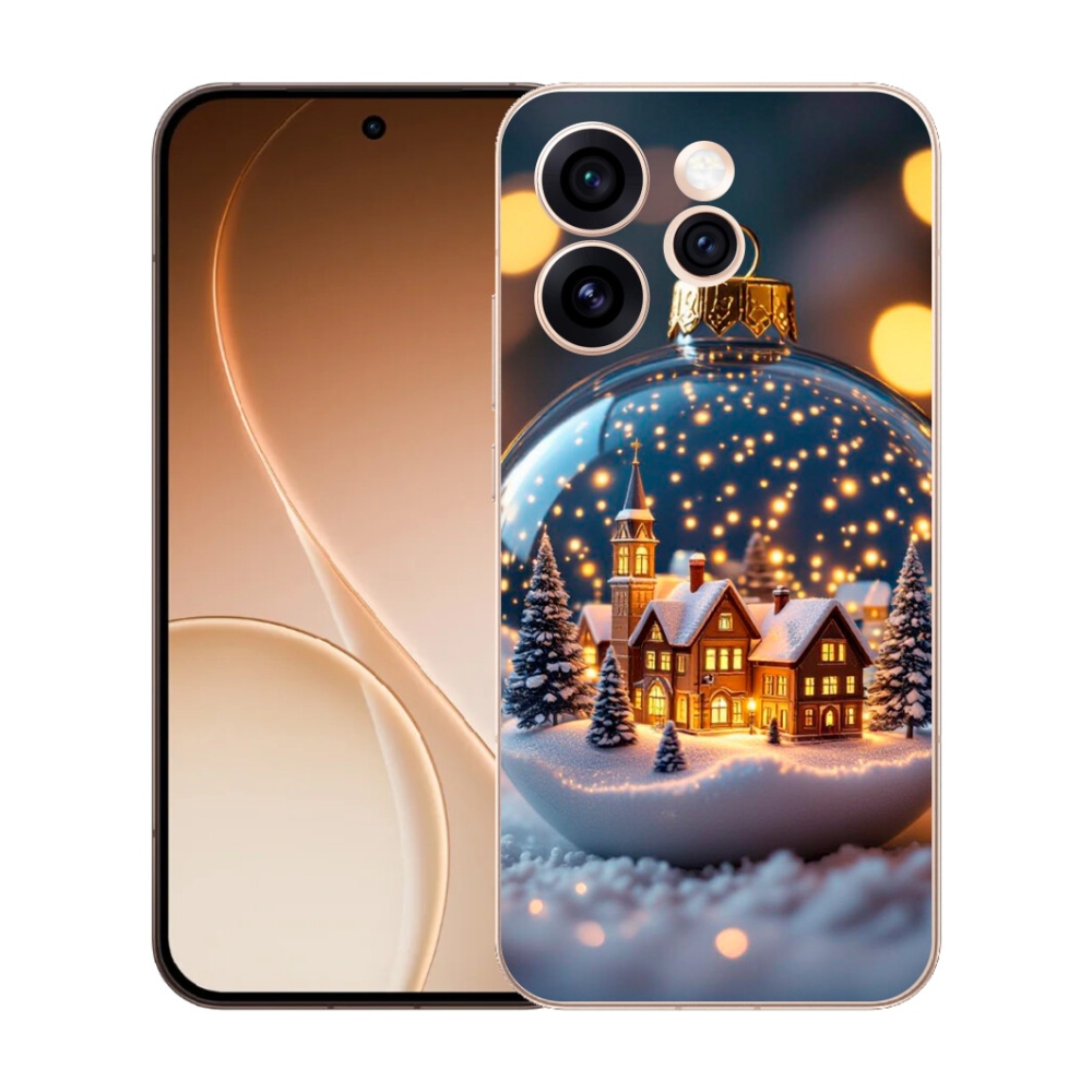Gelový kryt mmCase na Oppo Reno 15 Pro 5G - vánoční koule 4