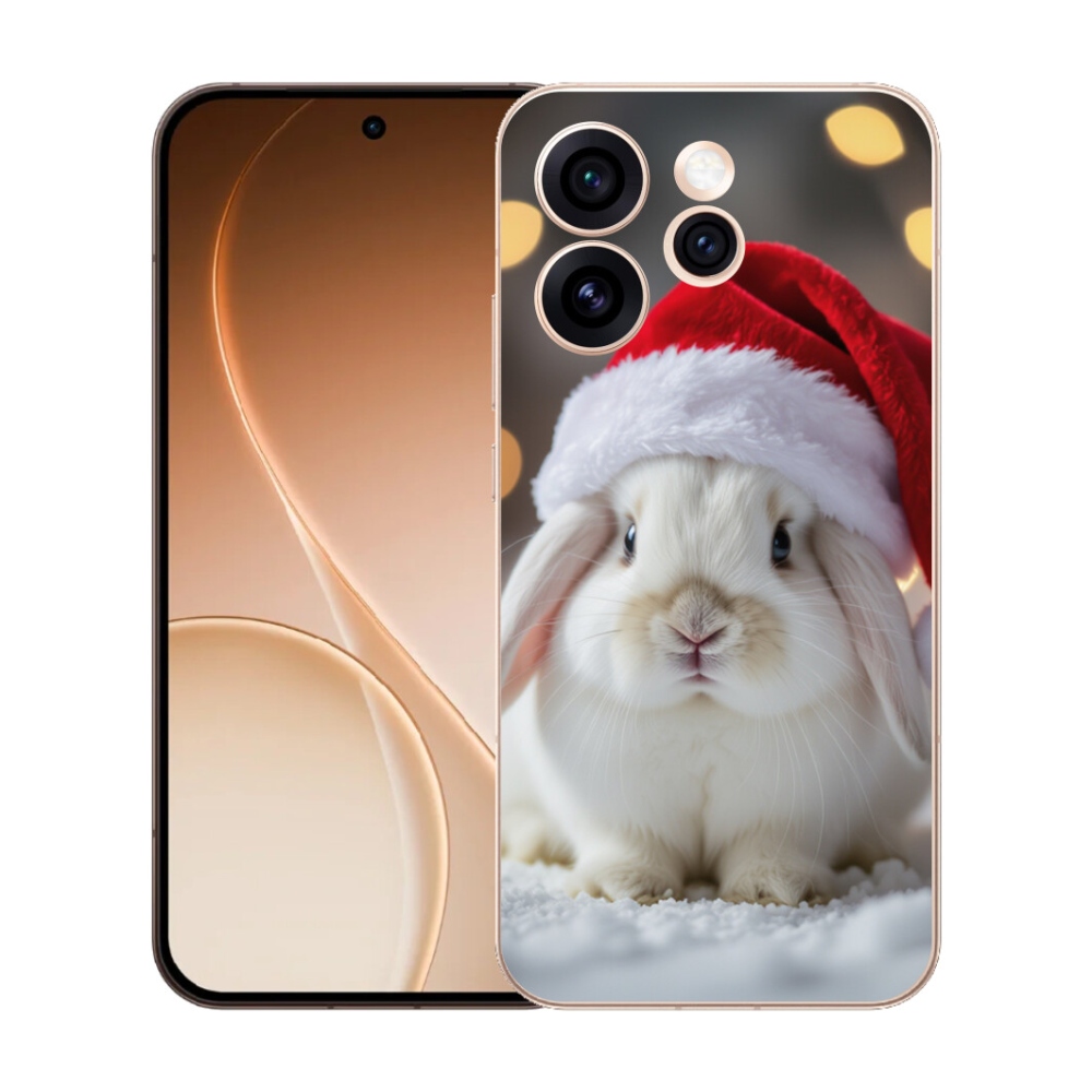 Gelový kryt mmCase na Oppo Reno 15 Pro 5G - vánoční králík