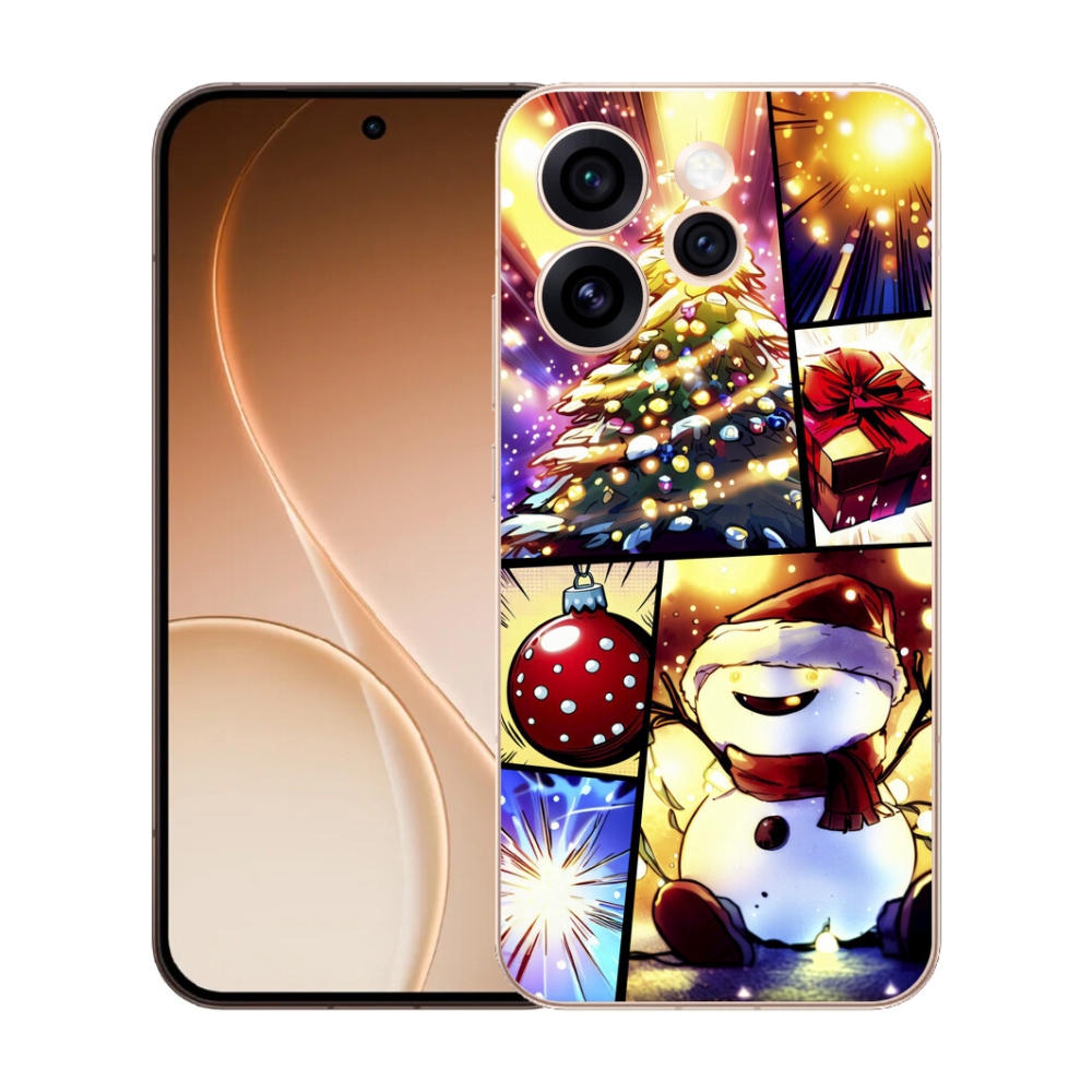 Gelový kryt mmCase na Oppo Reno 15 Pro 5G - vánoční motivy 1