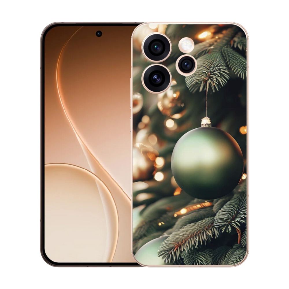 Gelový kryt mmCase na Oppo Reno 15 Pro 5G - vánoční ozdoby 1
