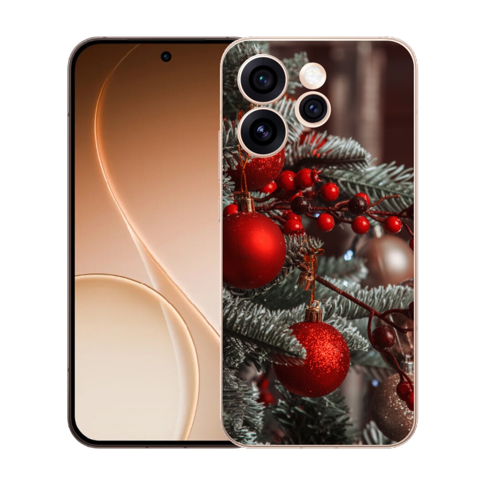 Gelový kryt mmCase na Oppo Reno 15 Pro 5G - vánoční ozdoby 2