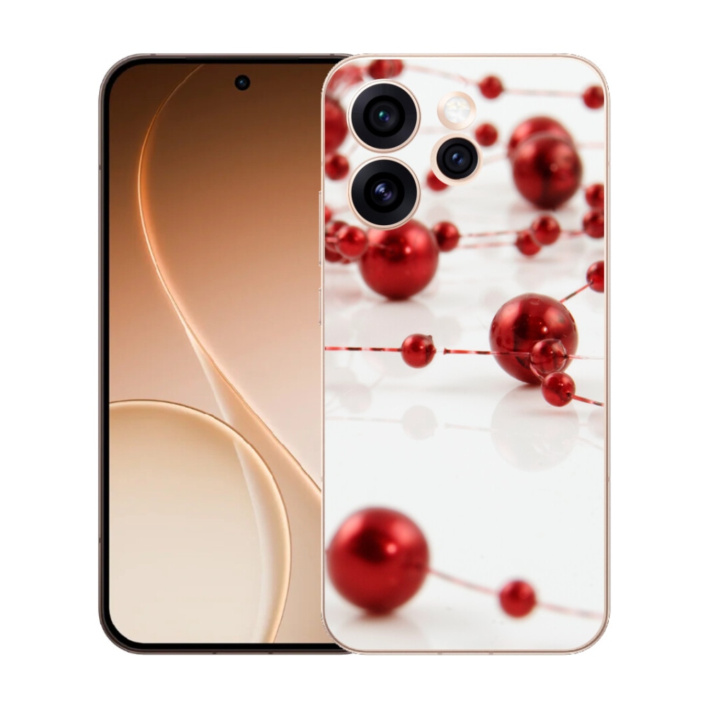 Gelový kryt mmCase na Oppo Reno 15 Pro 5G - vánoční řetěz