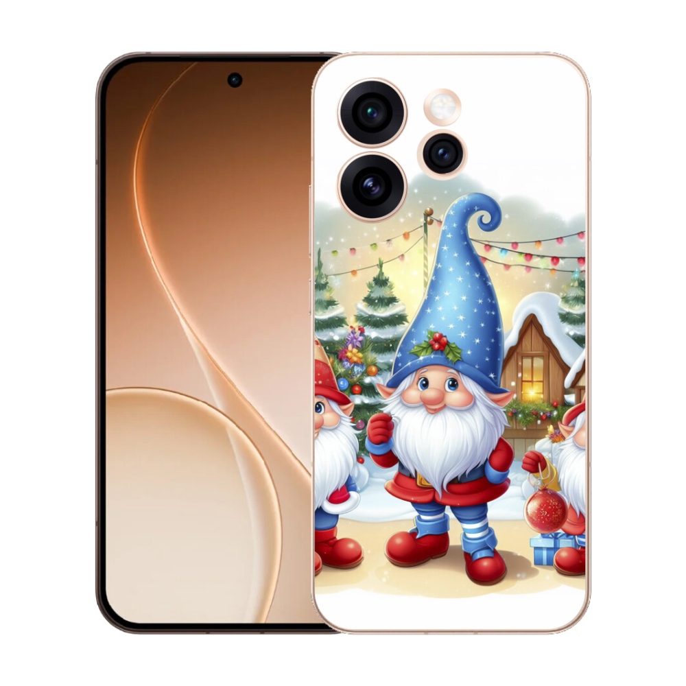 Gelový kryt mmCase na Oppo Reno 15 Pro 5G - vánoční skřítci