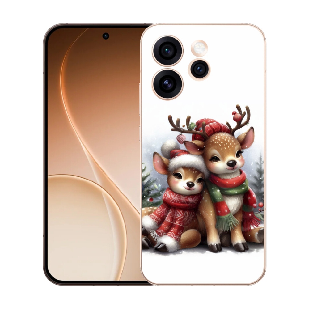 Gelový kryt mmCase na Oppo Reno 15 Pro 5G - vánoční sobi