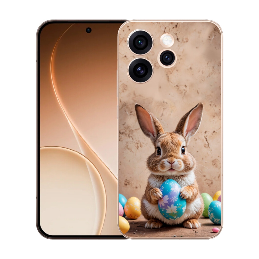 Gelový kryt mmCase na Oppo Reno 15 Pro 5G - velikonoční králíček