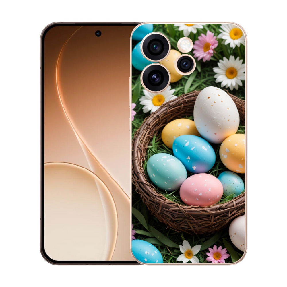 Gelový kryt mmCase na Oppo Reno 15 Pro 5G - velikonoční vajíčka 2