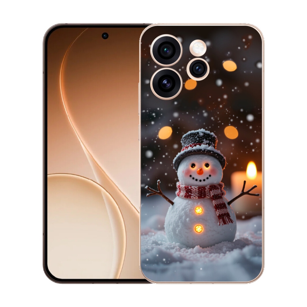 Gelový kryt mmCase na Oppo Reno 15 Pro 5G - veselý sněhulák