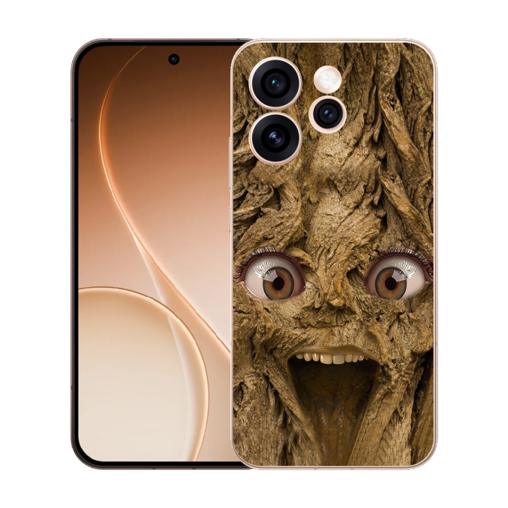 Gelový kryt mmCase na Oppo Reno 15 Pro 5G - veselý strom s očima