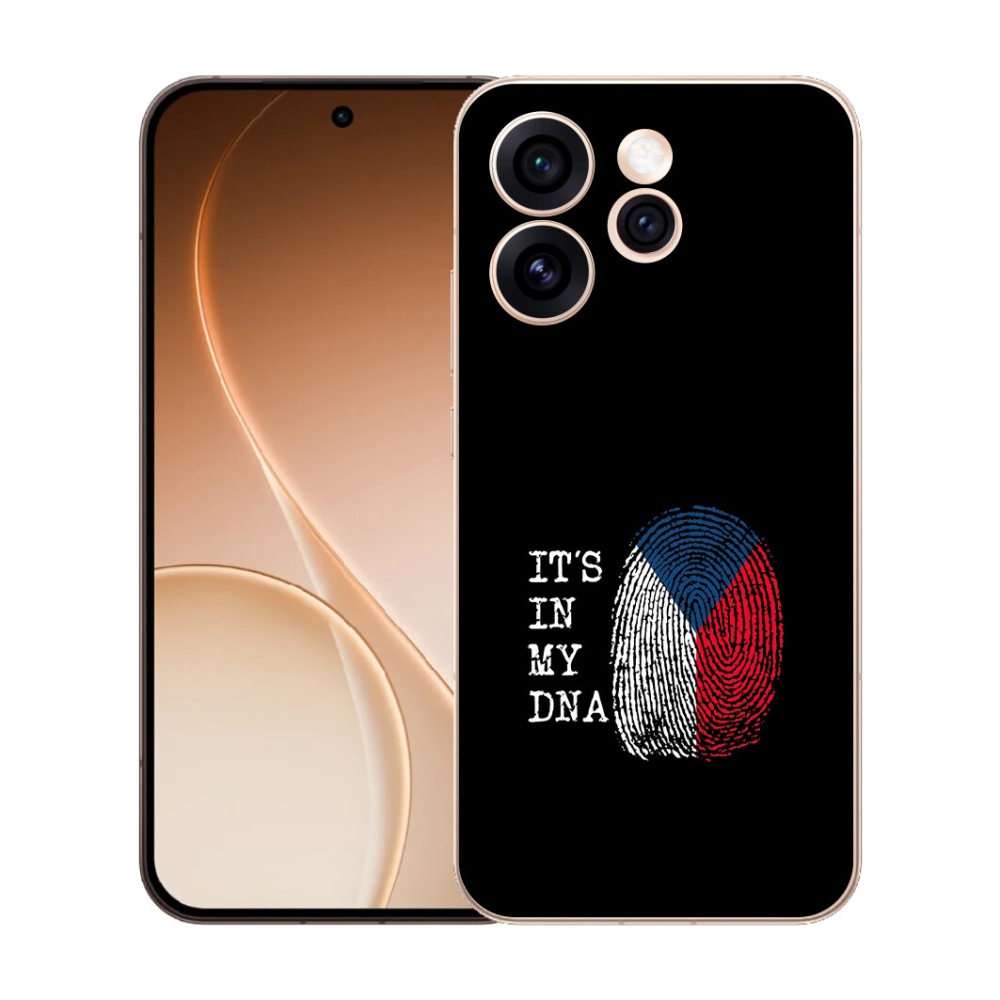 Gelový kryt mmCase na Oppo Reno 15 Pro 5G - vlajka otisk prstu černé pozadí