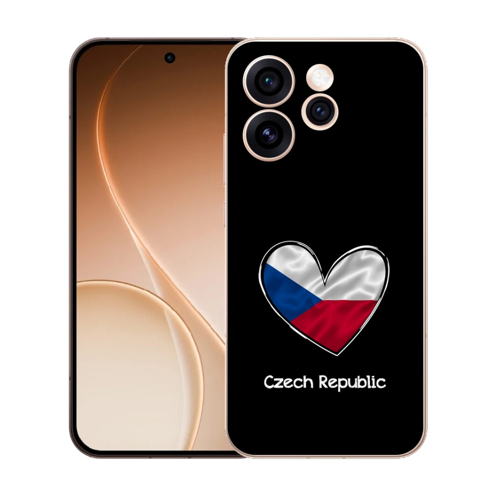 Gelový kryt mmCase na Oppo Reno 15 Pro 5G - vlajka srdce černé pozadí