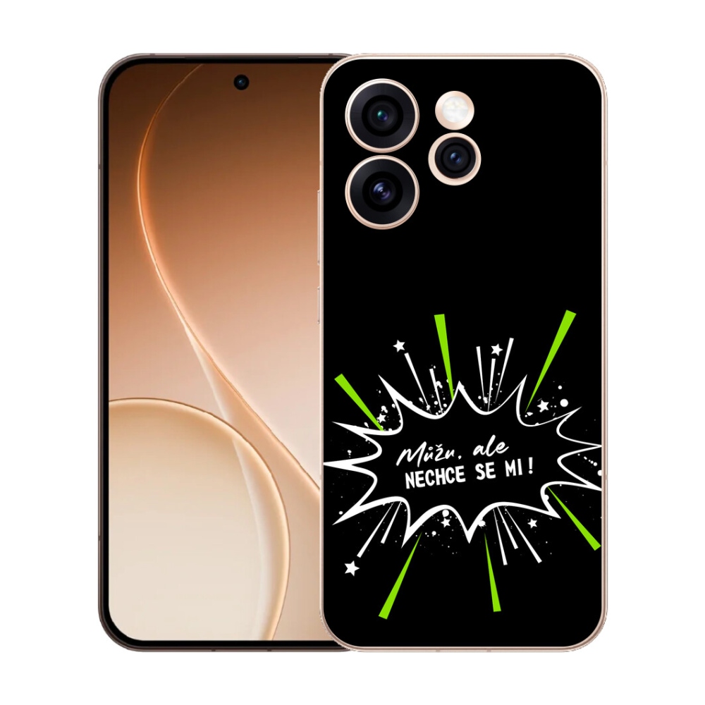 Gelový kryt mmCase na Oppo Reno 15 Pro 5G - vtipný text 11 černé pozadí