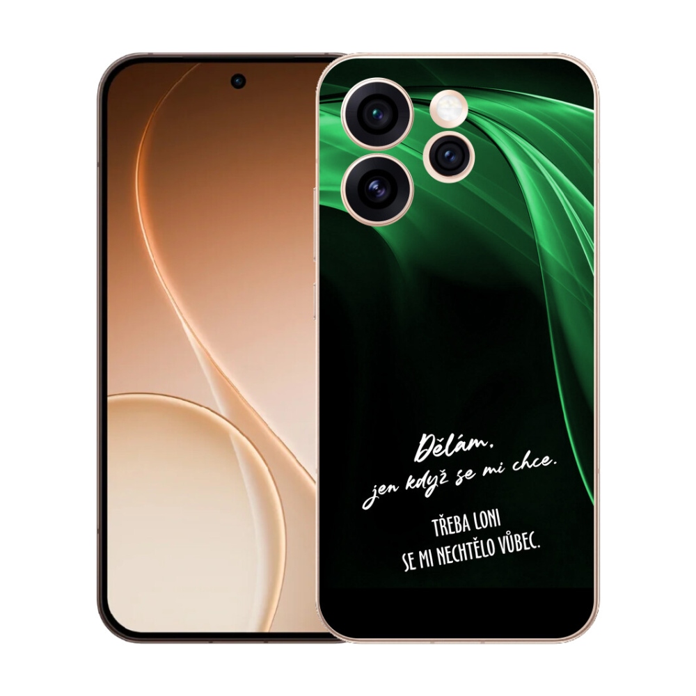 Gelový kryt mmCase na Oppo Reno 15 Pro 5G - vtipný text 12 černé pozadí
