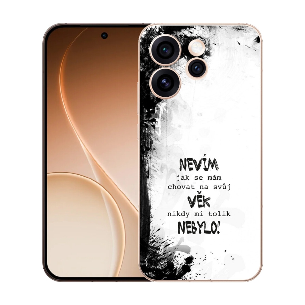 Gelový kryt mmCase na Oppo Reno 15 Pro 5G - vtipný text 14 bílé pozadí