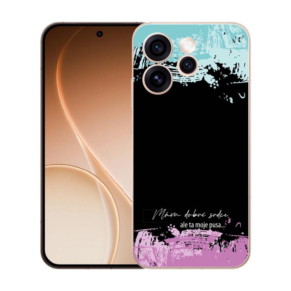 Gelový kryt mmCase na Oppo Reno 15 Pro 5G - vtipný text 3 černé pozadí