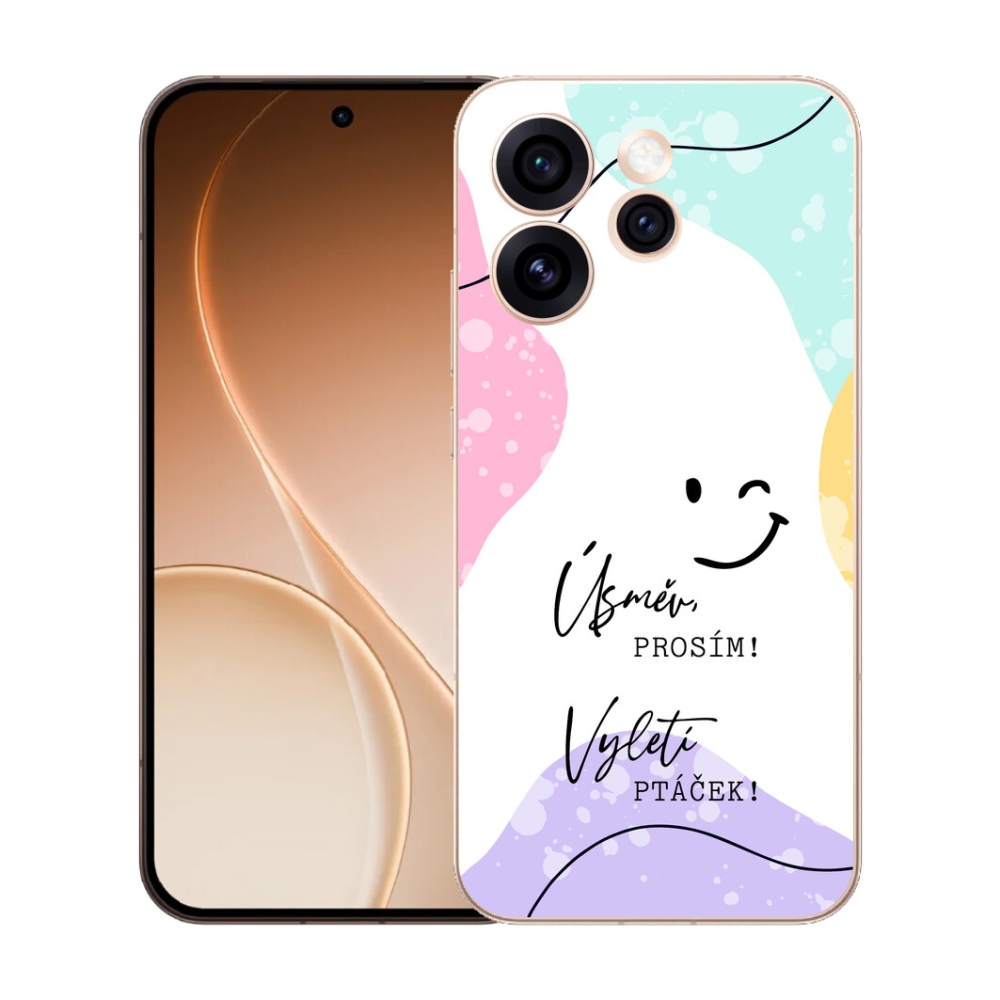 Gelový kryt mmCase na Oppo Reno 15 Pro 5G - vtipný text 4 bílé pozadí