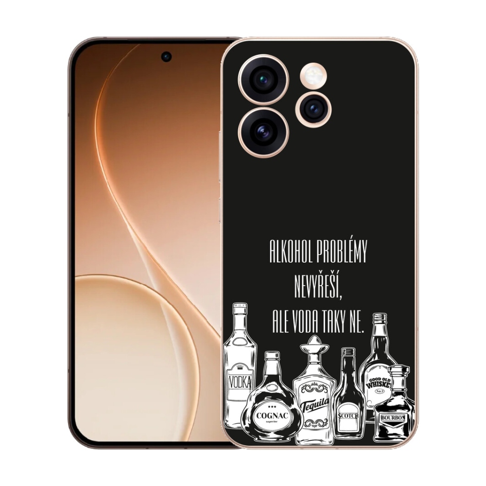 Gelový kryt mmCase na Oppo Reno 15 Pro 5G - vtipný text černé pozadí