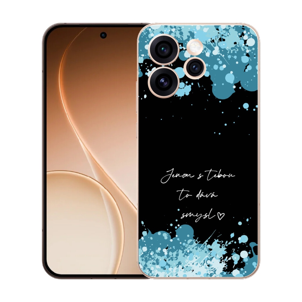 Gelový kryt mmCase na Oppo Reno 15 Pro 5G - zamilovaný text černé pozadí