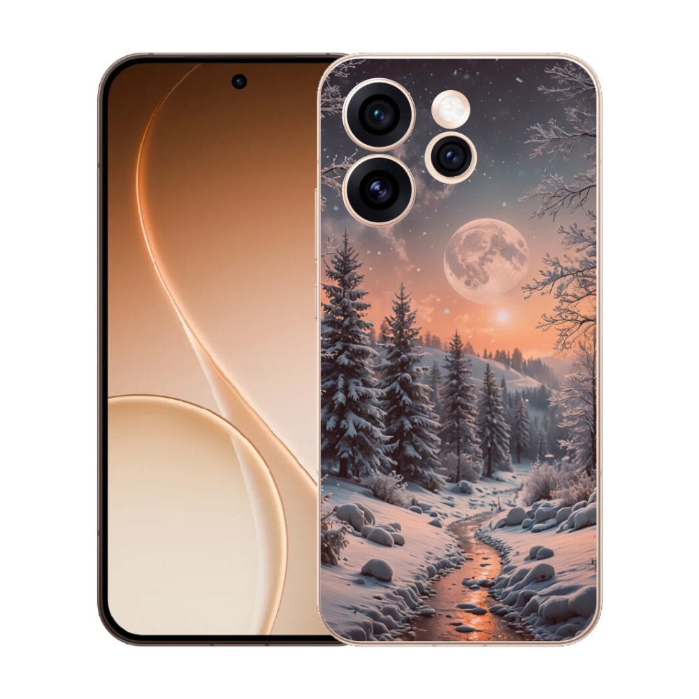 Gelový kryt mmCase na Oppo Reno 15 Pro 5G - zimní krajina 2