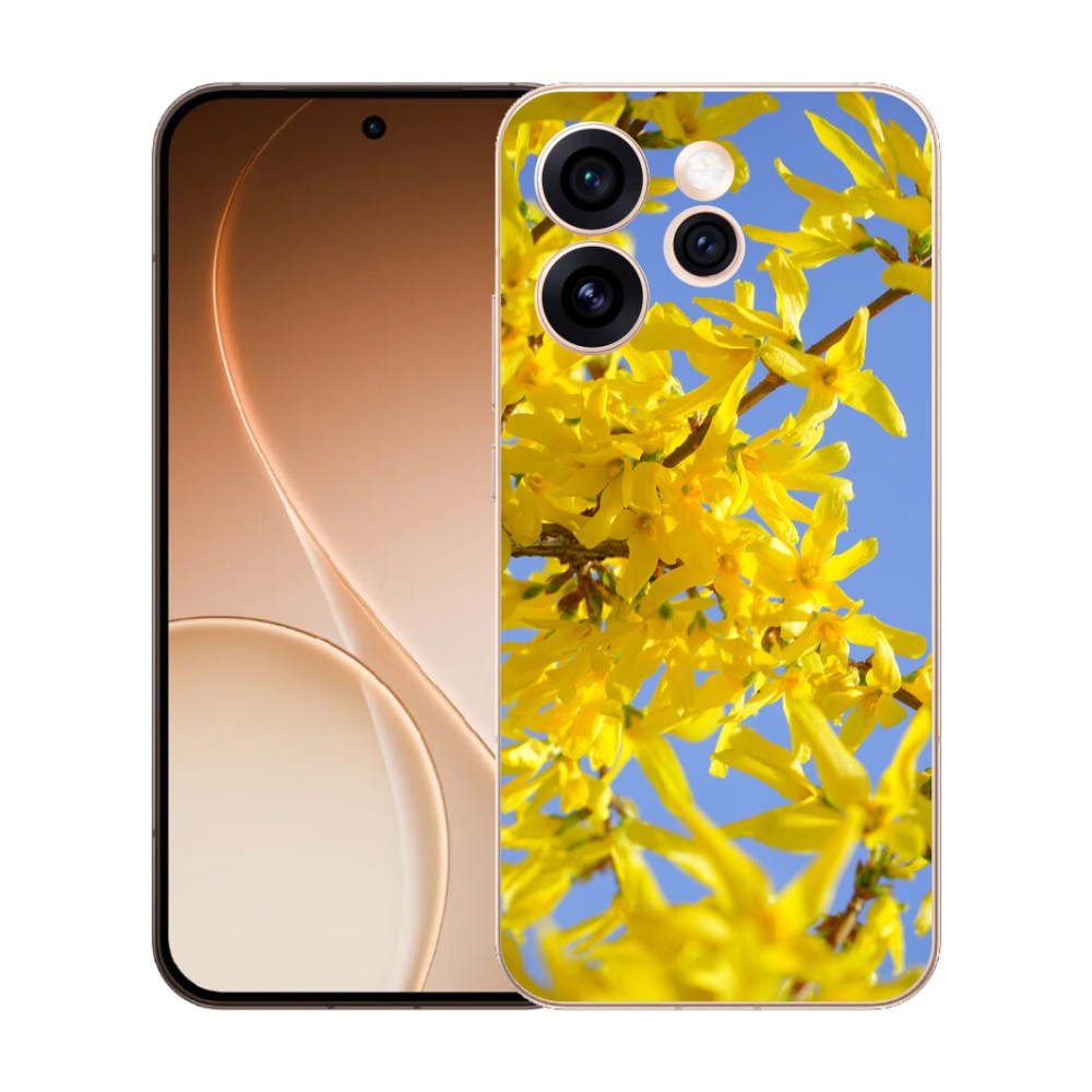 Gelový kryt mmCase na Oppo Reno 15 Pro 5G - žluté květy