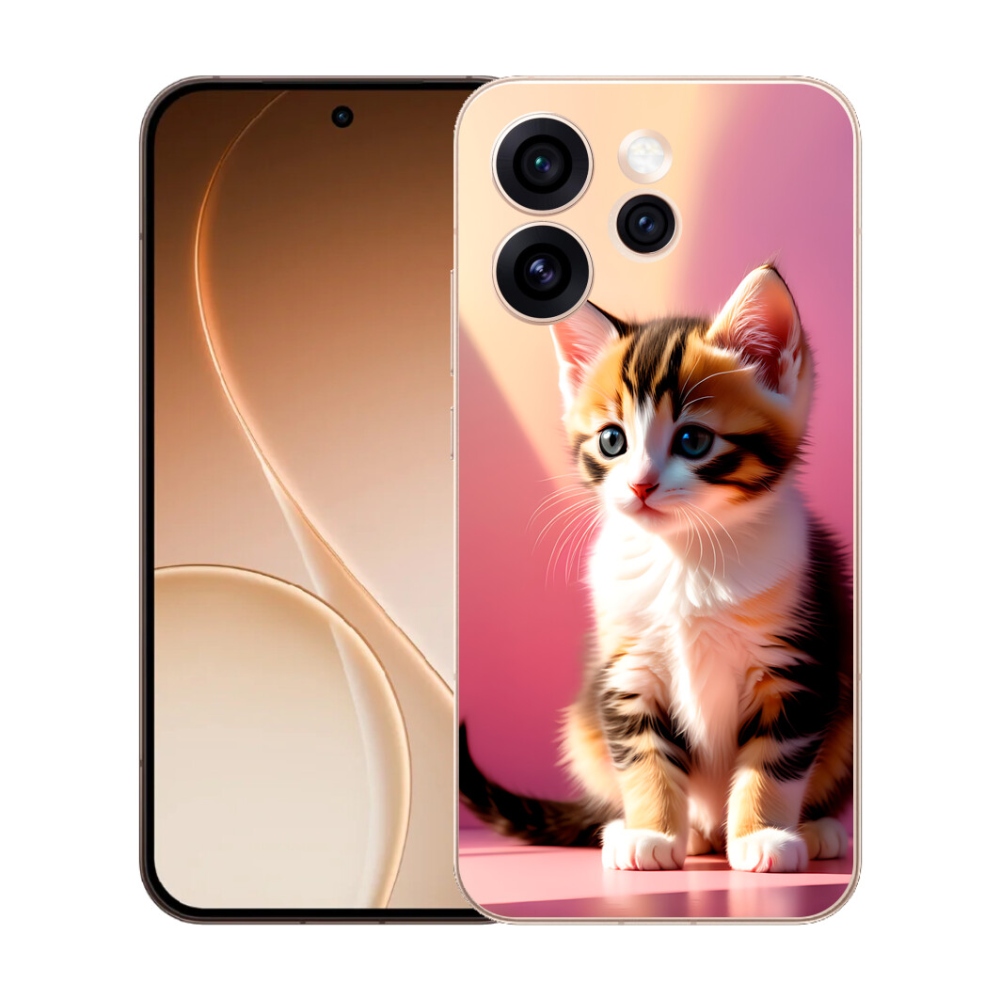 Gelový kryt mmCase na Oppo Reno 15 Pro 5G - zvědavé kotě 2
