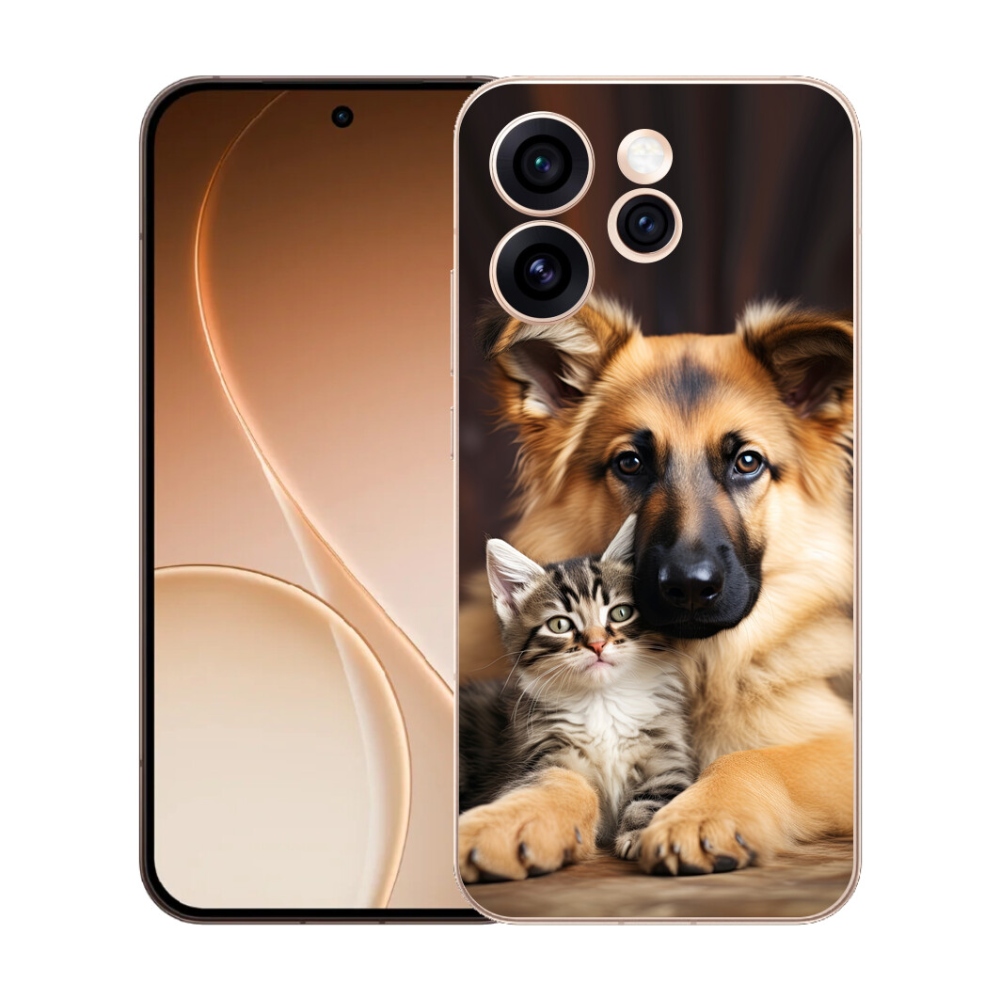 Gelový kryt mmCase na Oppo Reno 15 Pro 5G - zvířecí přátelství