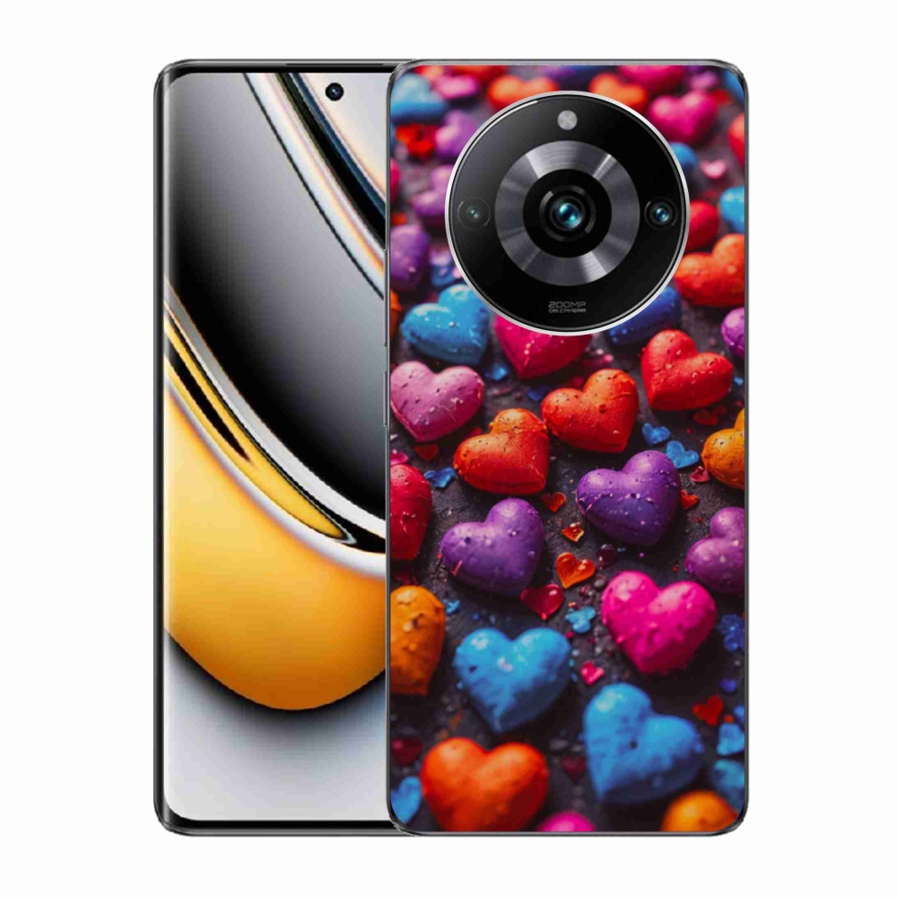 Gelový kryt mmCase na Realme 11 Pro 5G/11 Pro+ 5G - barevná srdce