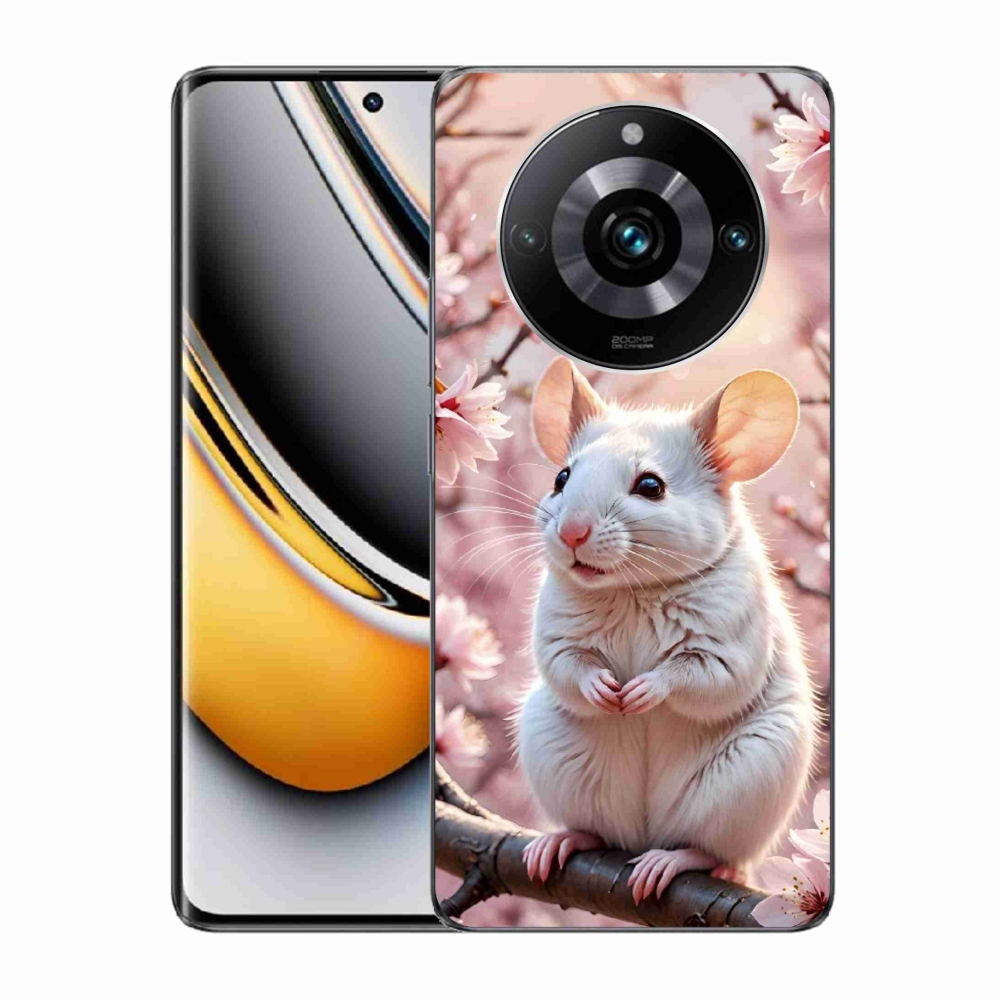 Gelový kryt mmCase na Realme 11 Pro 5G/11 Pro+ 5G - bílá myš na větvi