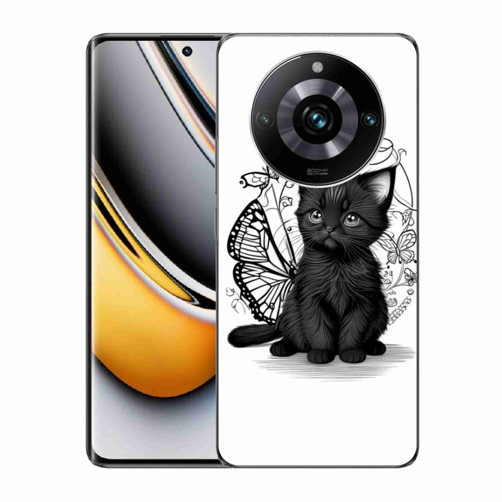 Gelový kryt mmCase na Realme 11 Pro 5G/11 Pro+ 5G - černé kotě