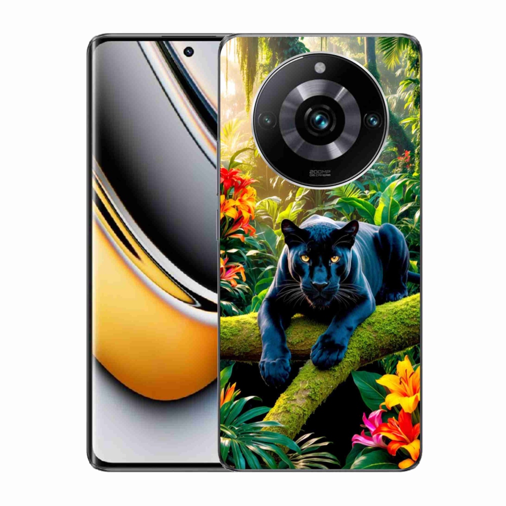 Gelový kryt mmCase na Realme 11 Pro 5G/11 Pro+ 5G - černý panter v džungli