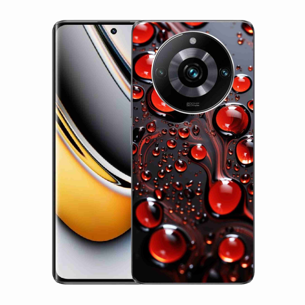 Gelový kryt mmCase na Realme 11 Pro 5G/11 Pro+ 5G - červené kapky 2