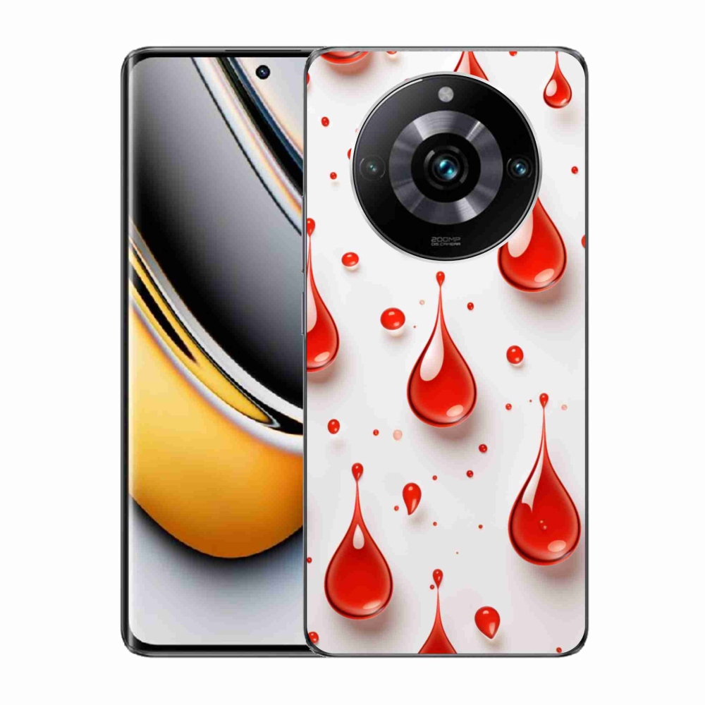 Gelový kryt mmCase na Realme 11 Pro 5G/11 Pro+ 5G - červené kapky