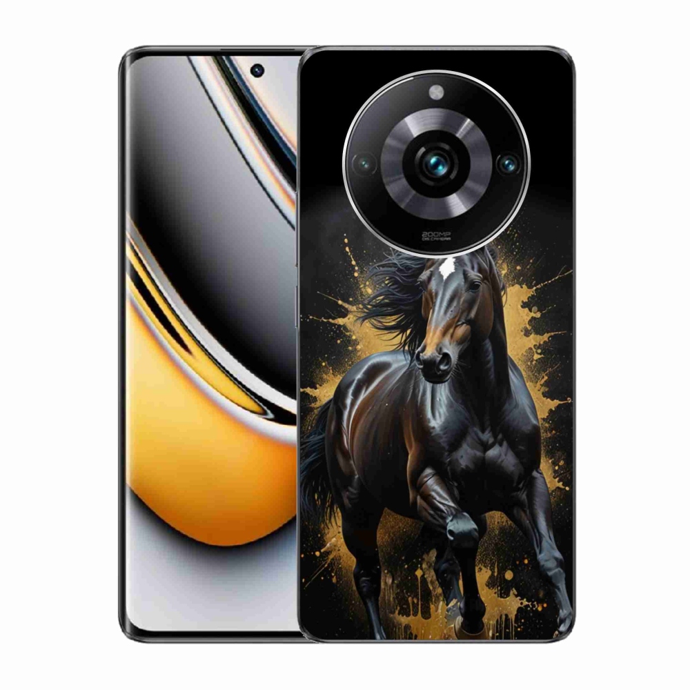 Gelový kryt mmCase na Realme 11 Pro 5G/11 Pro+ 5G - elegantní černý hřebec