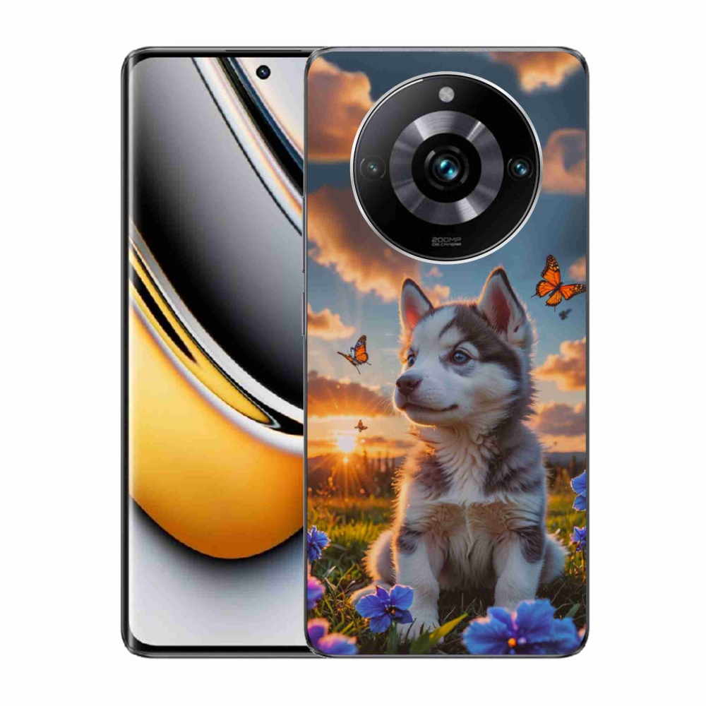 Gelový kryt mmCase na Realme 11 Pro 5G/11 Pro+ 5G - husky při západu slunce