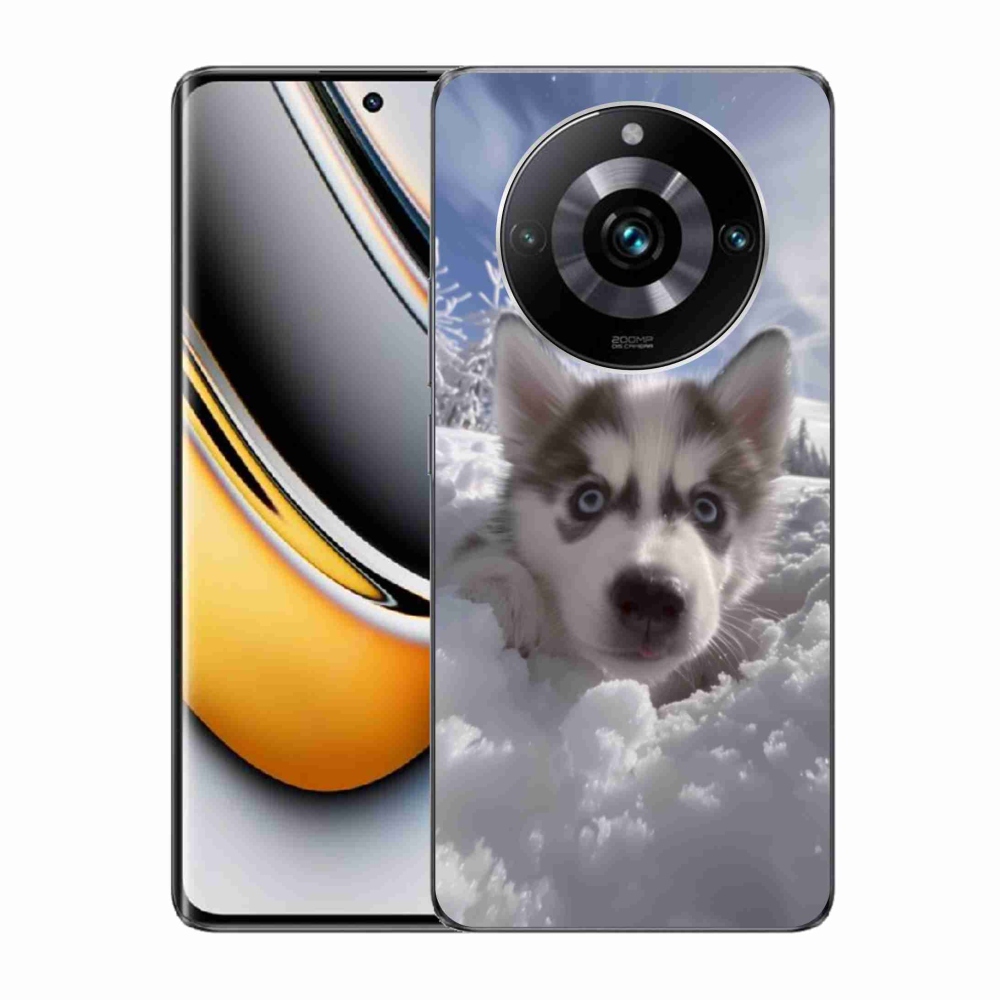 Gelový kryt mmCase na Realme 11 Pro 5G/11 Pro+ 5G - husky ve sněhu