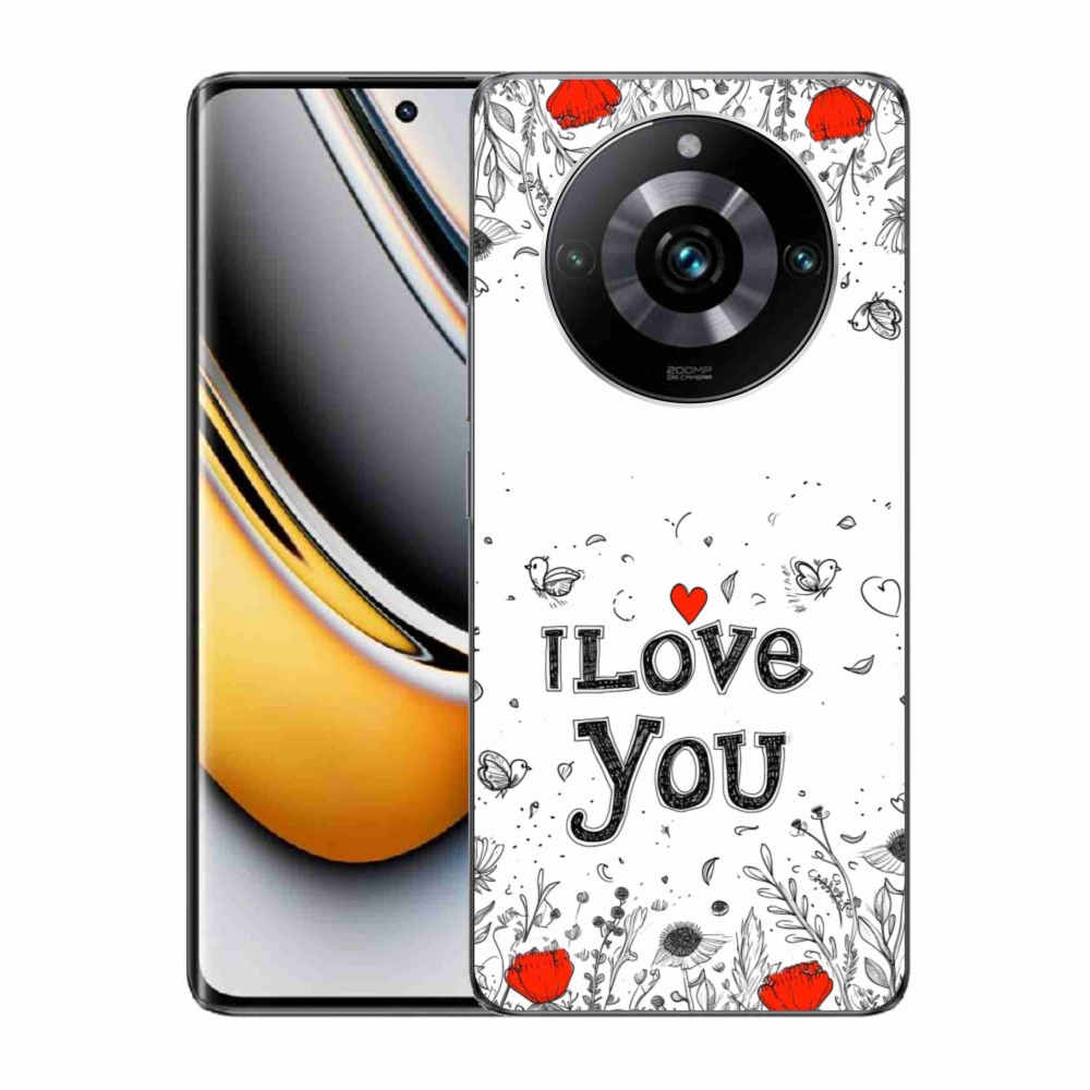 Gelový kryt mmCase na Realme 11 Pro 5G/11 Pro+ 5G - I love you bílé pozadí