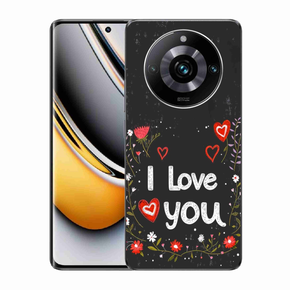 Gelový kryt mmCase na Realme 11 Pro 5G/11 Pro+ 5G - I love you černé pozadí