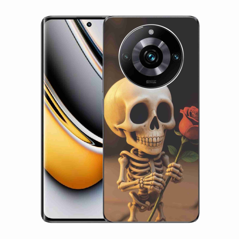 Gelový kryt mmCase na Realme 11 Pro 5G/11 Pro+ 5G - kostlivec s růží