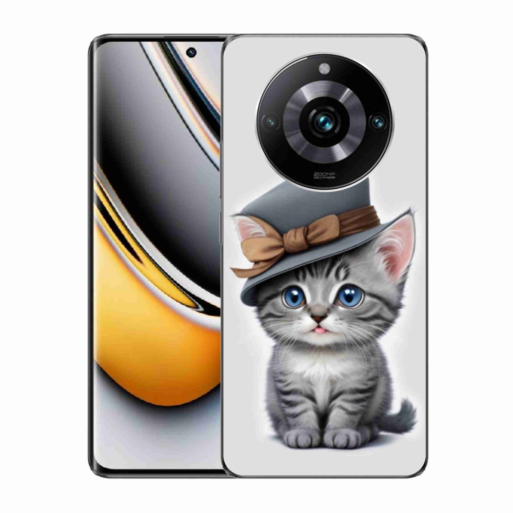 Gelový kryt mmCase na Realme 11 Pro 5G/11 Pro+ 5G - kotě s kloboukem