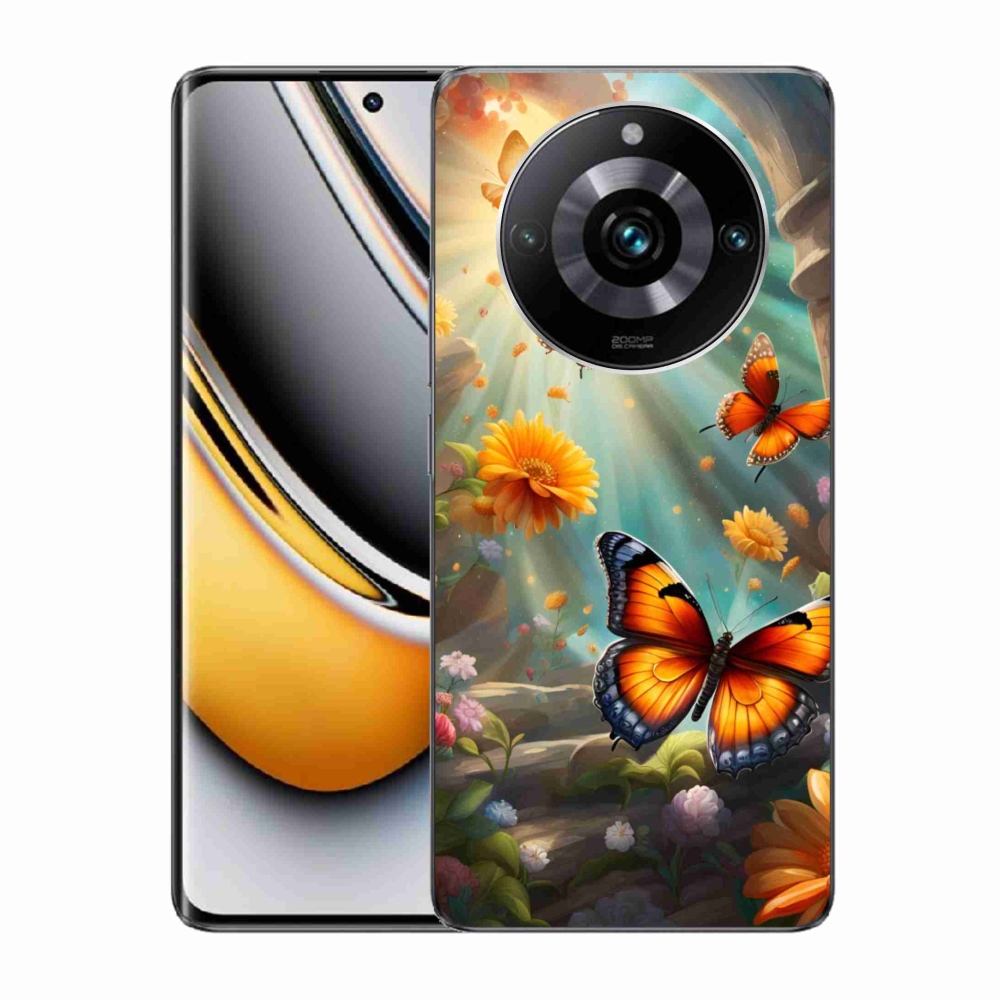Gelový kryt mmCase na Realme 11 Pro 5G/11 Pro+ 5G - motýlí zahrada 2