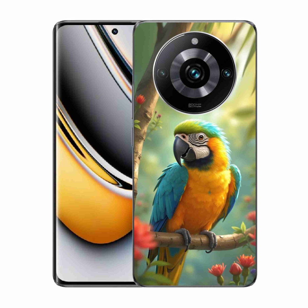 Gelový kryt mmCase na Realme 11 Pro 5G/11 Pro+ 5G - papoušek ara modrožlutá